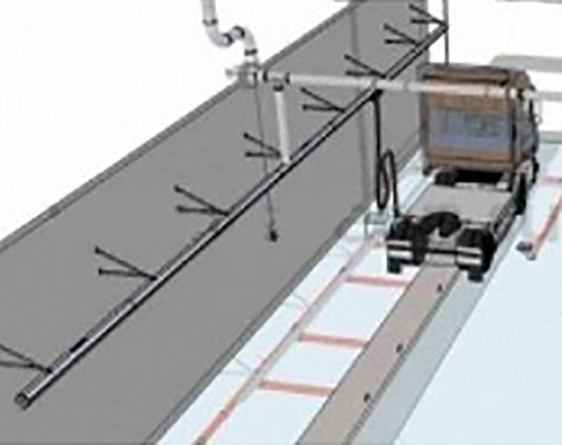 Рельсовая система для вытяжки отработавших газов, 20 метров, комплект с подвесом, WORKY (Италия)