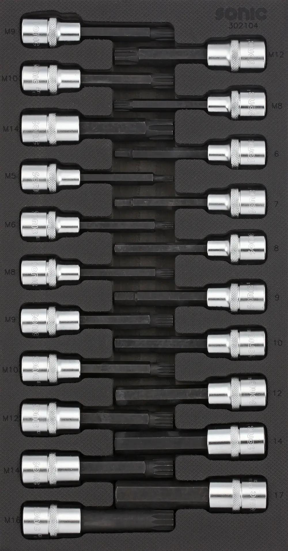Набор головок бит 1/2", SFS 1/3 21 шт.