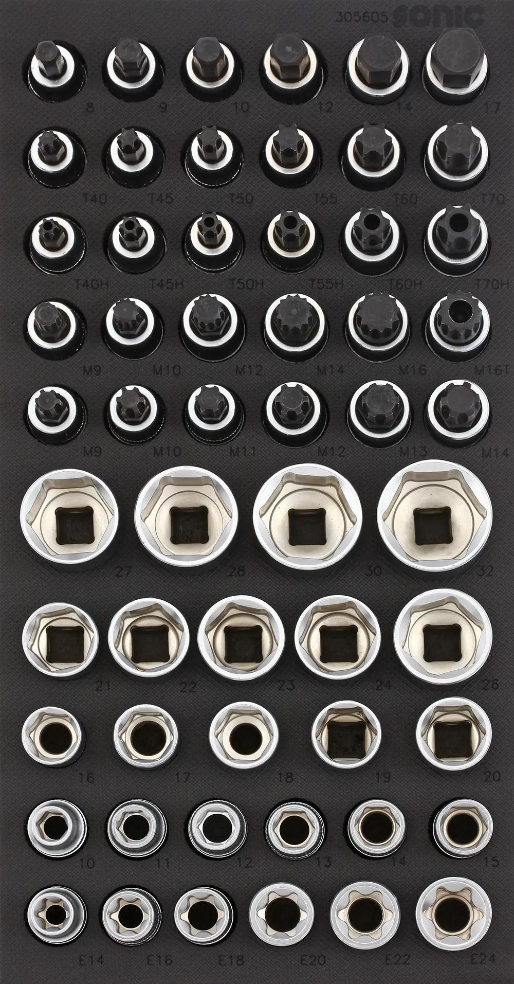 Набор головок бит 1/2", SFS 1/3 56 предм.