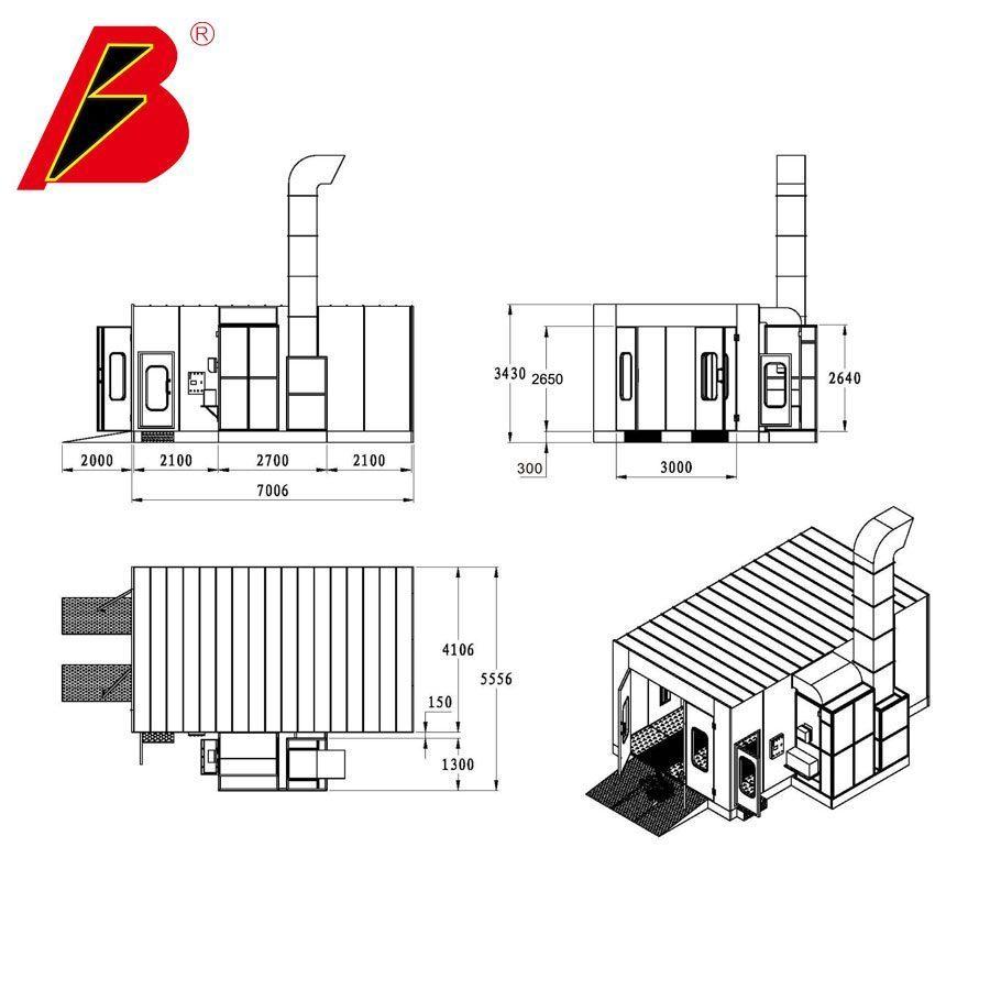 Покрасочная камера Saima BETA 7,2 х 4 х 2,55 м., 24 000 м3/ч