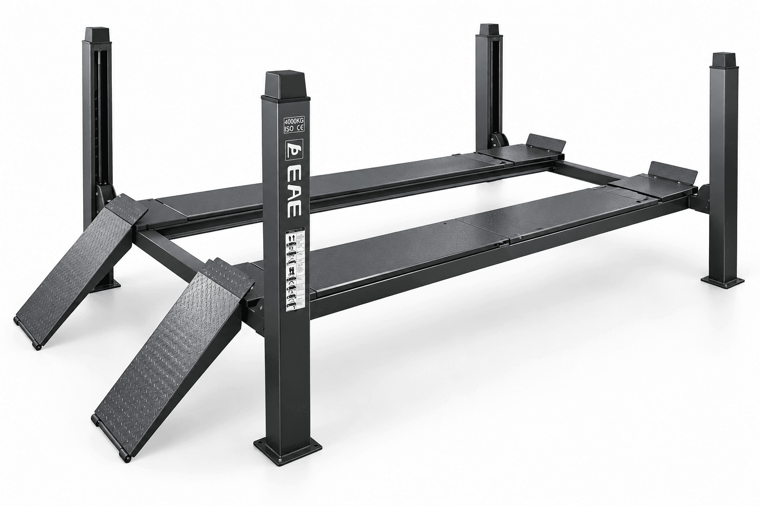 Дөңгелектерді туралау стендіне арналған төрт тіректі автокөлік көтергіші Everlift EE-6435B.57L.50T.E, 5 тонна